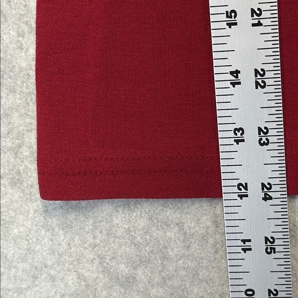 Karen Scott Red 3/4 Sleeve Fitted Blouse - Picture 4 of 6